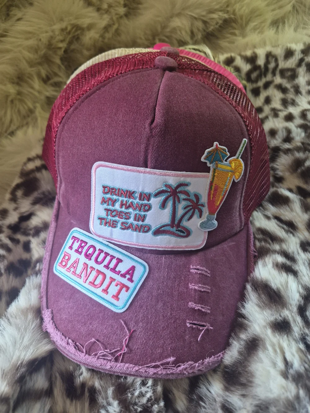 Tequila Bandit Pink Patch Trucker Hat